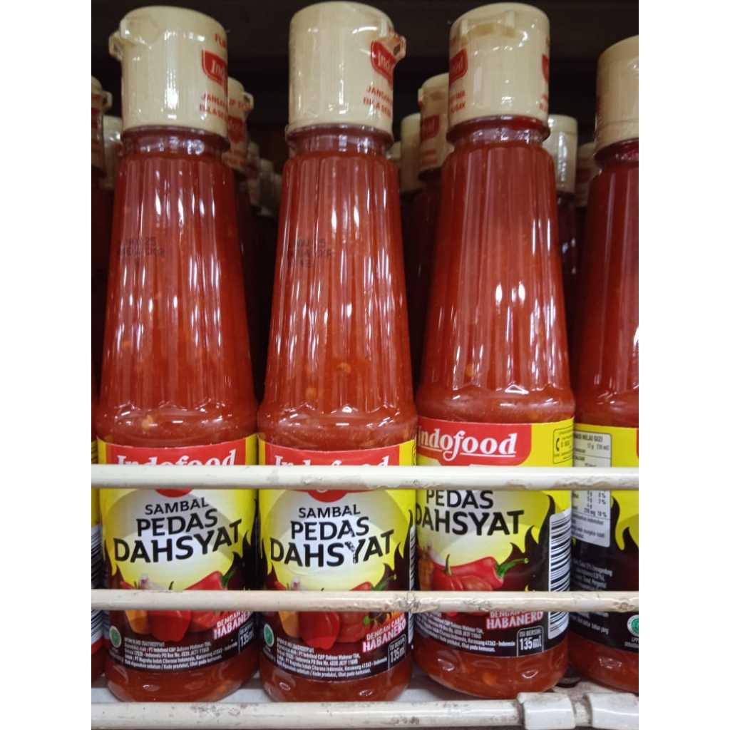 

Saos Indofood Pedas Dahsyat 135ml Botol