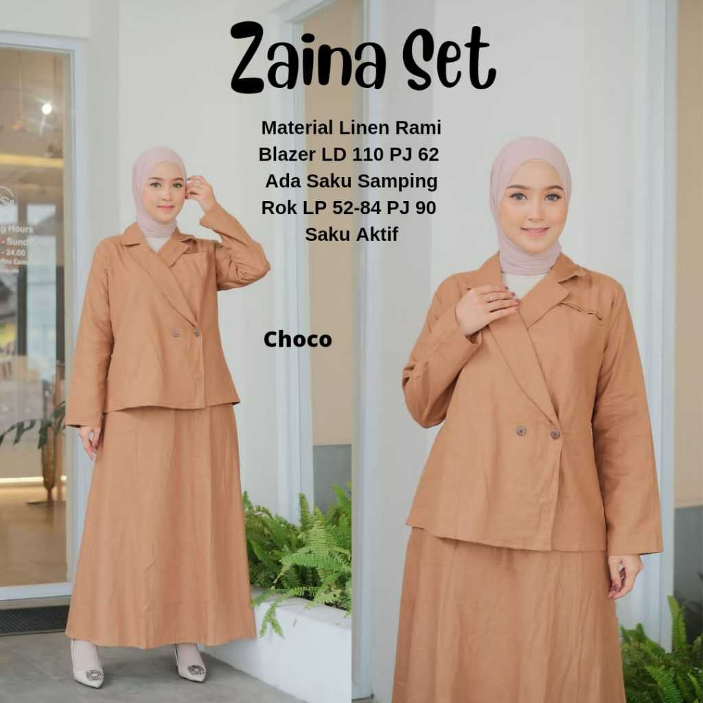 SETELAN BAJU WANITA KEKINIAN HIJAB STYLE / ONE SET BLOUSE KEMEJA + ROK / ONE SET WANITA KEKINIAN KOR