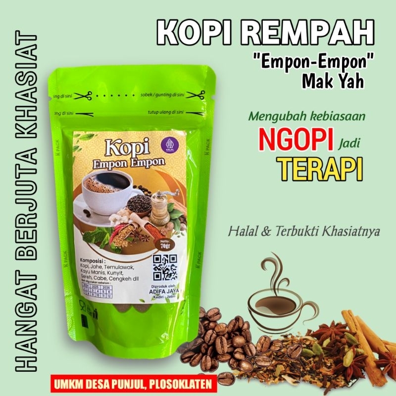 

KOPI REMPAH (EMPON-EMPON) MAK YAH isi 70 gr || SUPPORT UMKM DESA PUNJUL, PLOSOKLATEN, KEDIRI