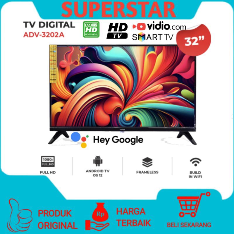 LED ADVANCE Smart TV digital channel ADV-3202A