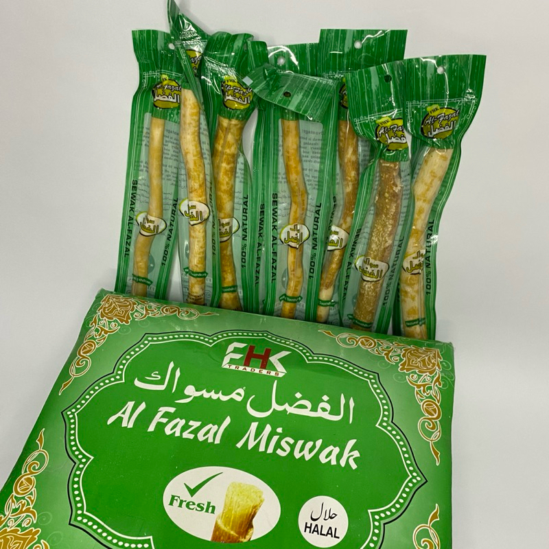 Siwak/Miswak Al-Fazal Berukuran Besar  8 inch/15CM 12 Pcs/ 1 Lusin