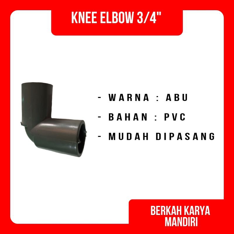 Knie 3/4 Inch AW Voscar / Knee 3/4 Inch PVC / Kniee Elbow 3/4 Inch / L 3/4 Inch