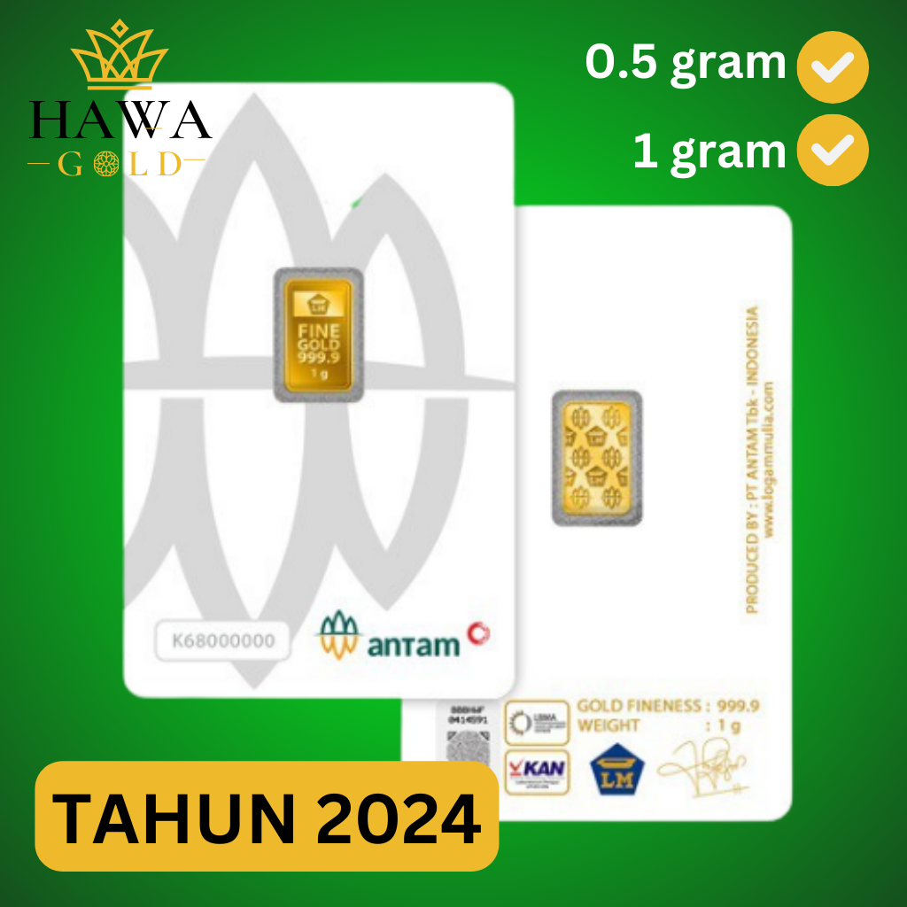 Antam Emas Logam Mulia 0,5 gram dan 1 gram