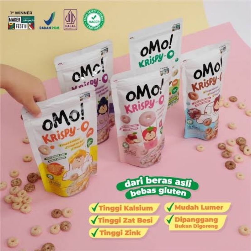 

OMO! KRISPY-O RASA CHOCO MILK | BLUEBERY | APPLE | CHEESE | CORN CHICKEN NETTO 15 GR