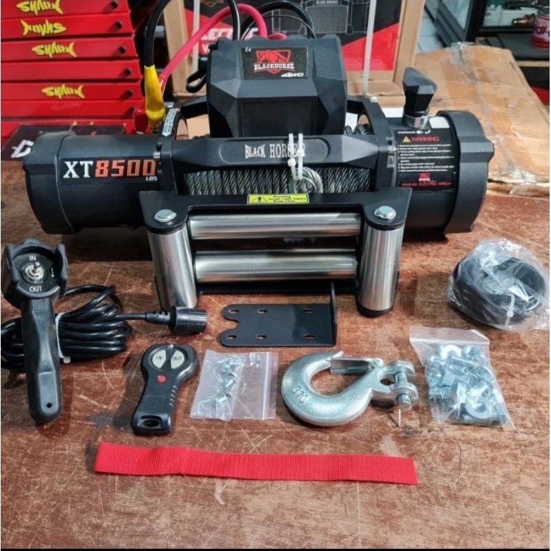 WINCH BLACK HORSE 8500lbs SLING BAJA KAPASITAS 3,5 TON