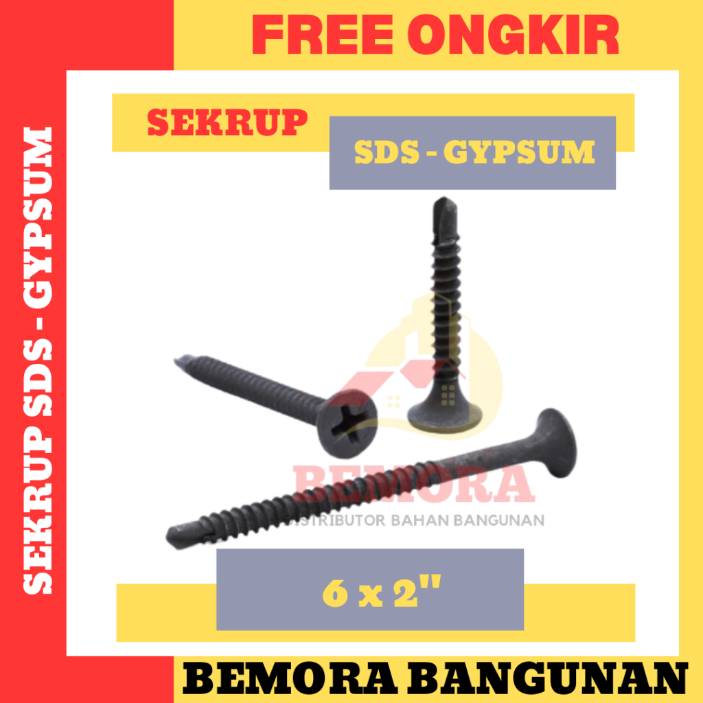 Sekrup / Skrup SDS Gypsum Drywall / SDS Drywall Screw 6 x 2"