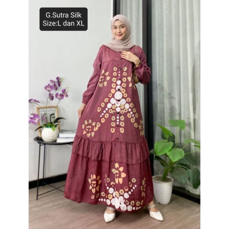 gamis sutra silk