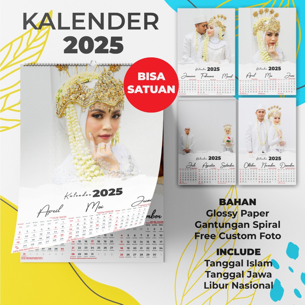 

Craftpedia Kalender 2025 - 2026 Kalender Dinding 4 Lembar Custom 3 bulanan