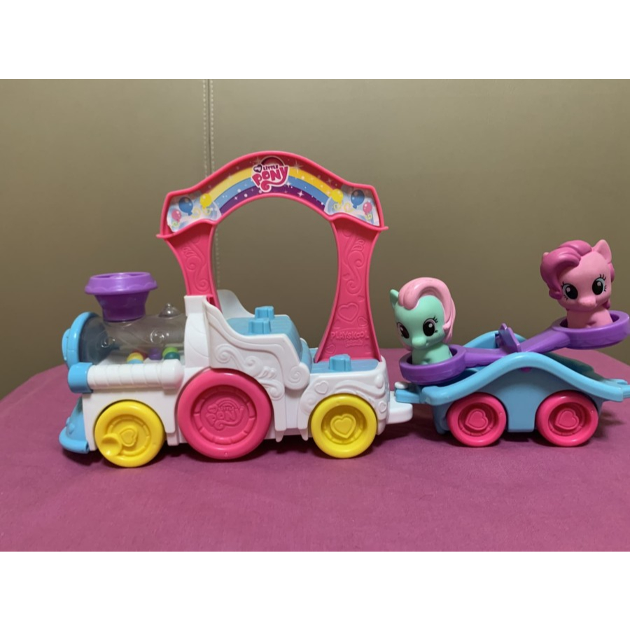 Mainan anak playskool my little pony train pop along 2 little pony