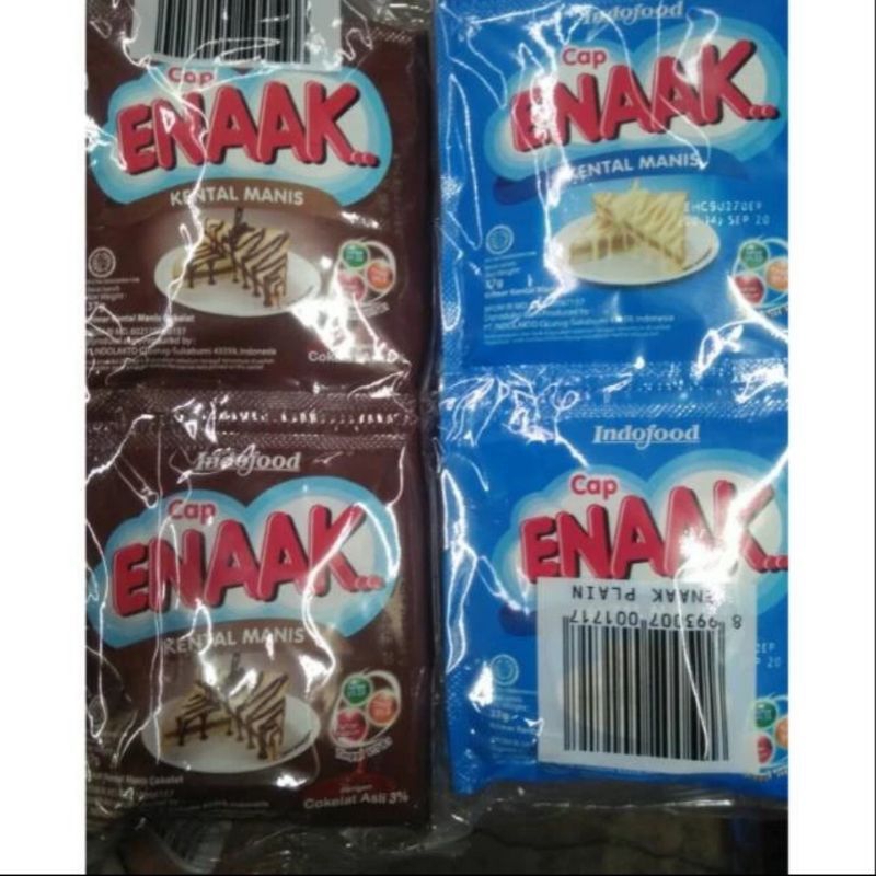 

Susu Sachet Renceng Bendera/Frisian Flag Dan Cap Enak/Enaak 1Renceng isi 6Pcs