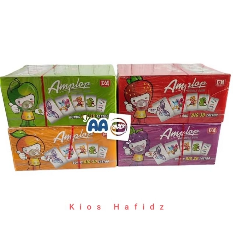 

permen karet amplop hadiah tatto isi 30