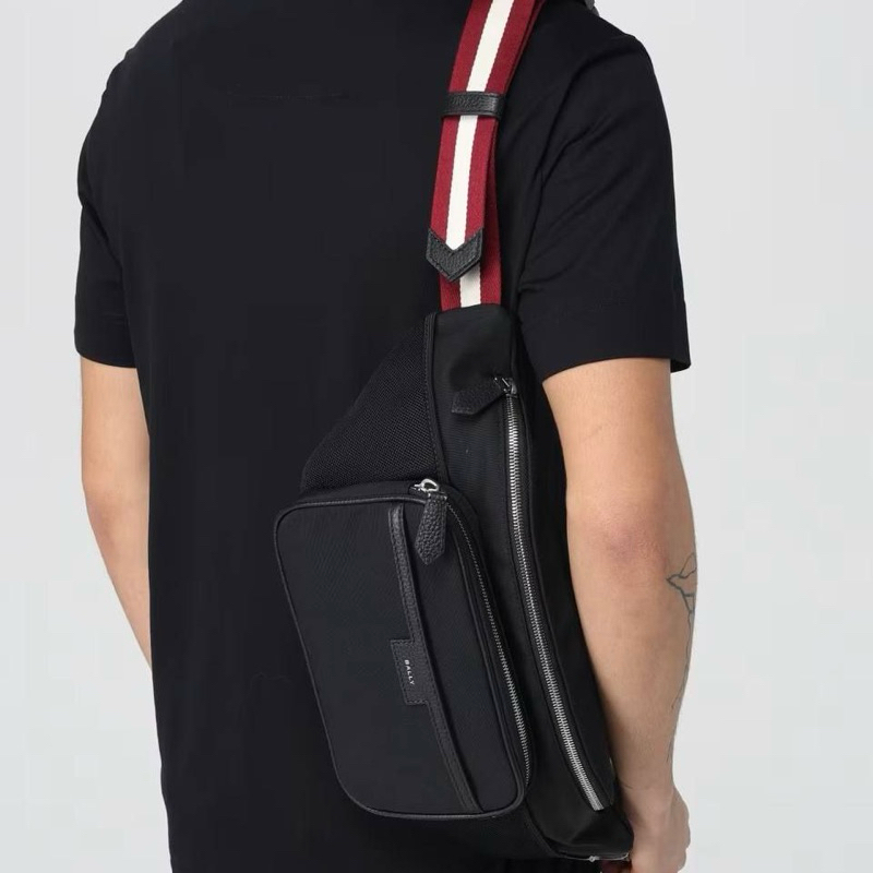 Bally Code Nylon Fanny Pack / Belt Bag