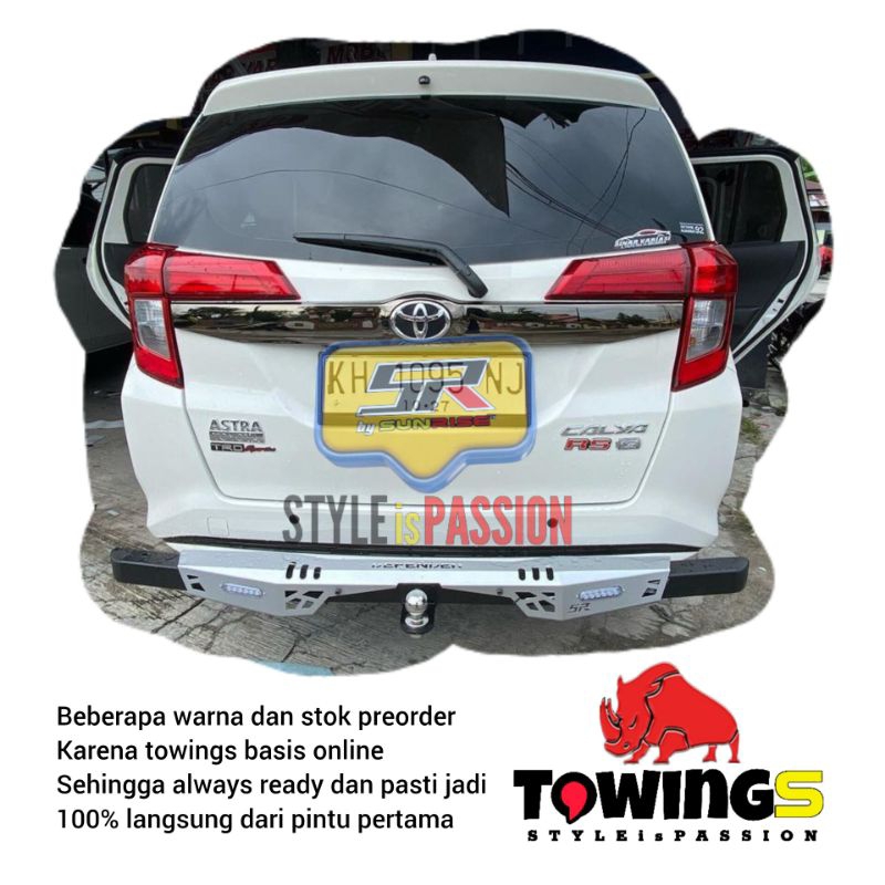 Towing Led Toyota Calya Sigra Defender Style Pelindung Bemper Belakang Calya