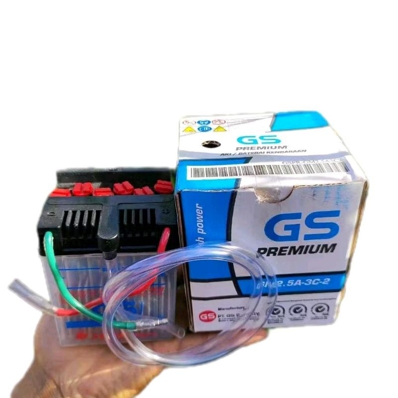 Aki Win 12volt Accu Win 12Volt Aki GS Basah GL100 PNP Honda Win100 Kualitas Bagus GM2 A5 3C 2 2.5Ah/