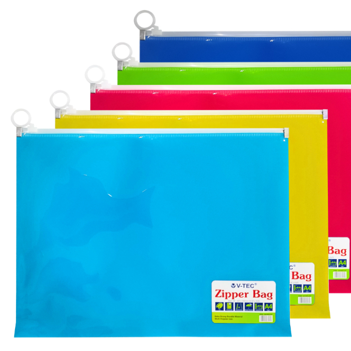 

Map Plastik Ziplock ZB 8005 A5 Kedap Air Zipper Bag V-Tec A5