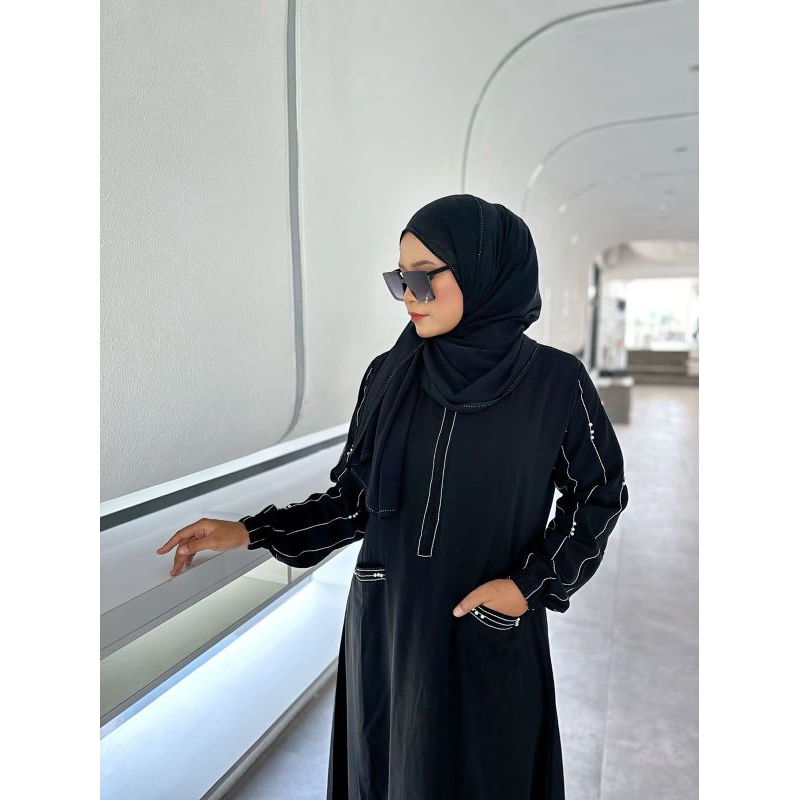 Abaya Mutiara Adya / Abaya Saudi / Gamis Hitam / Abaya Arab / Abaya Hitam / Abaya Murah / Abaya Loos