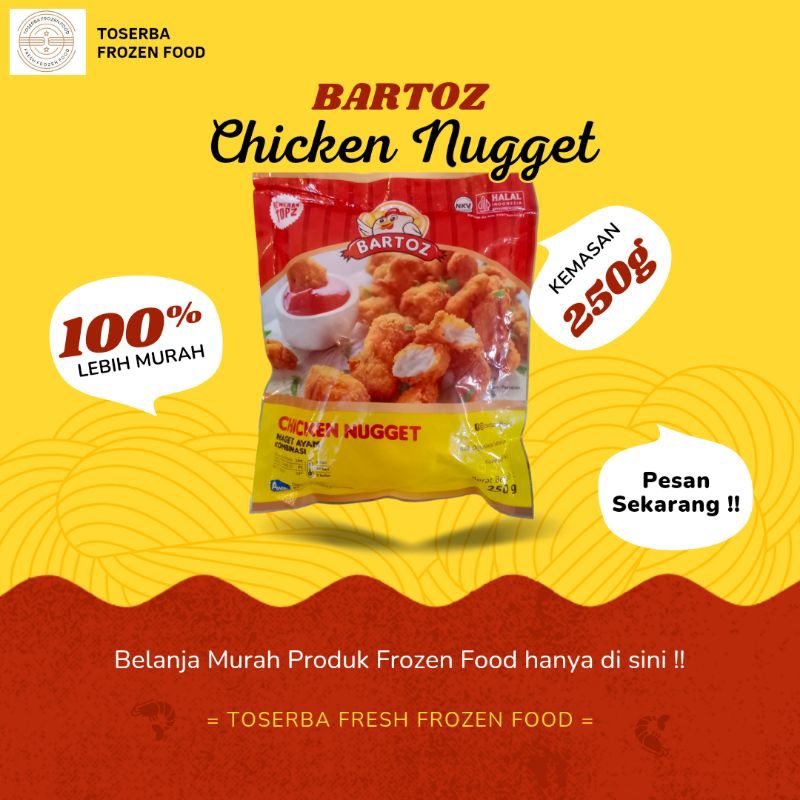 

BARTOZ Chicken Nugget 250g Naget Ayam Kombinasi