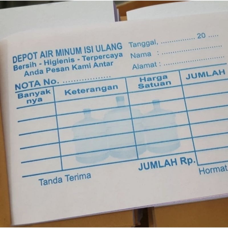 

buku nota depo air isi ulang