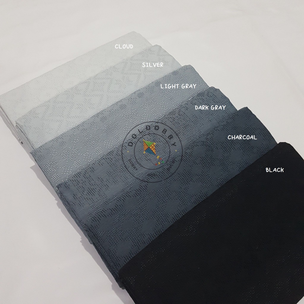 Dobby Dobi Dolby Viscose Katun Kain Batik Polos Kategori Warna Hitam