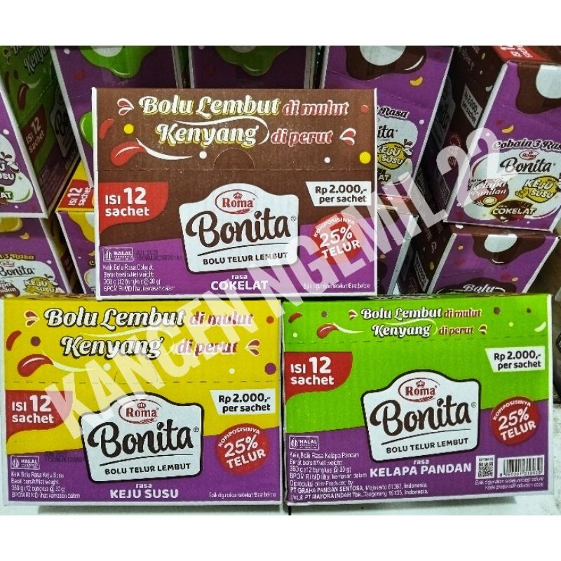 

bolu bonita / bolu bonita 1 dus / bolu bonita 1 pak / bolu bonita roma / bolu bonita pandan / bolu bonita keju / bolu bonita coklat / bonita bolu