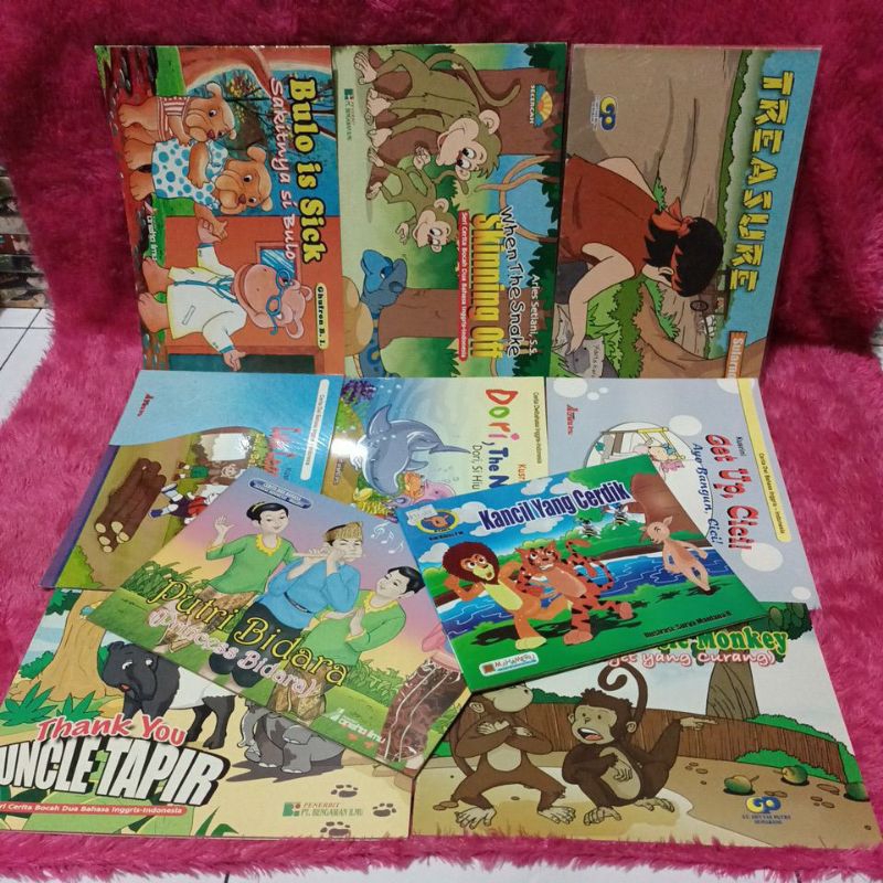 buku cerita anak billingual - indonesia - inggris