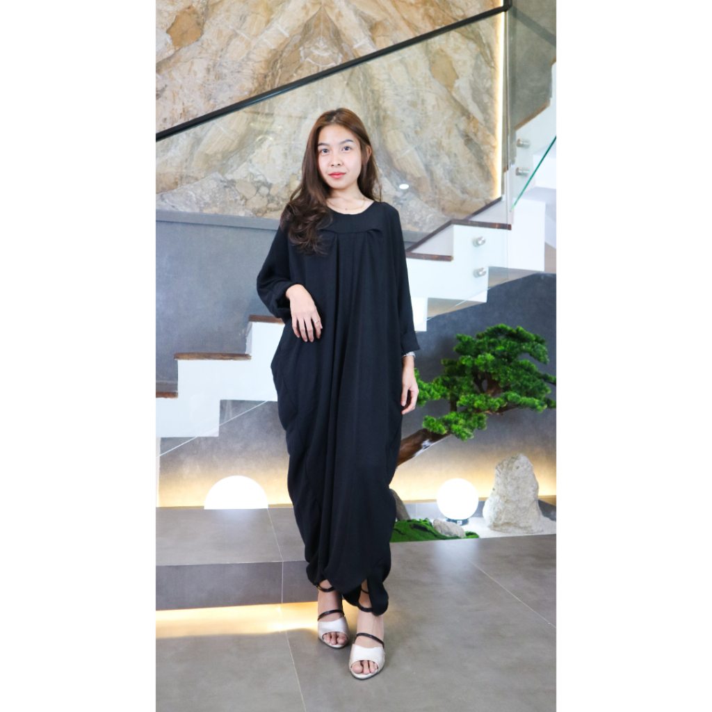 Dress Kaftan Crinkle Airflow Premium / Kaftan Crinkle Airflow Gamis Kaftan