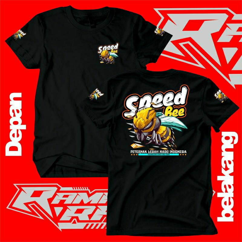 Kaos Madu speed bee honey bee katun oblong