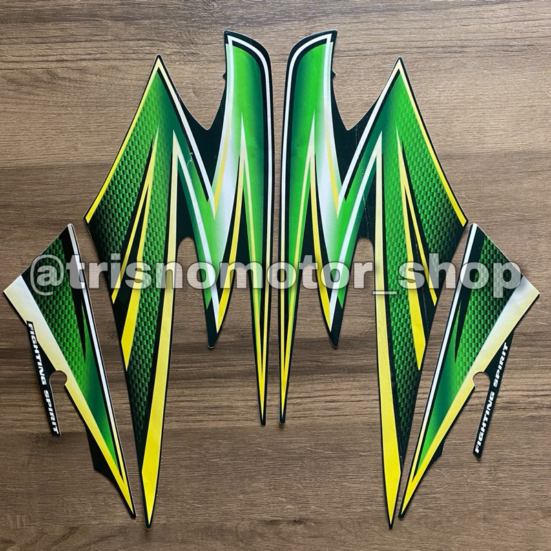 striping stiker motor yamaha RX king 2003 RX KING 2003 hijau all warna hijau