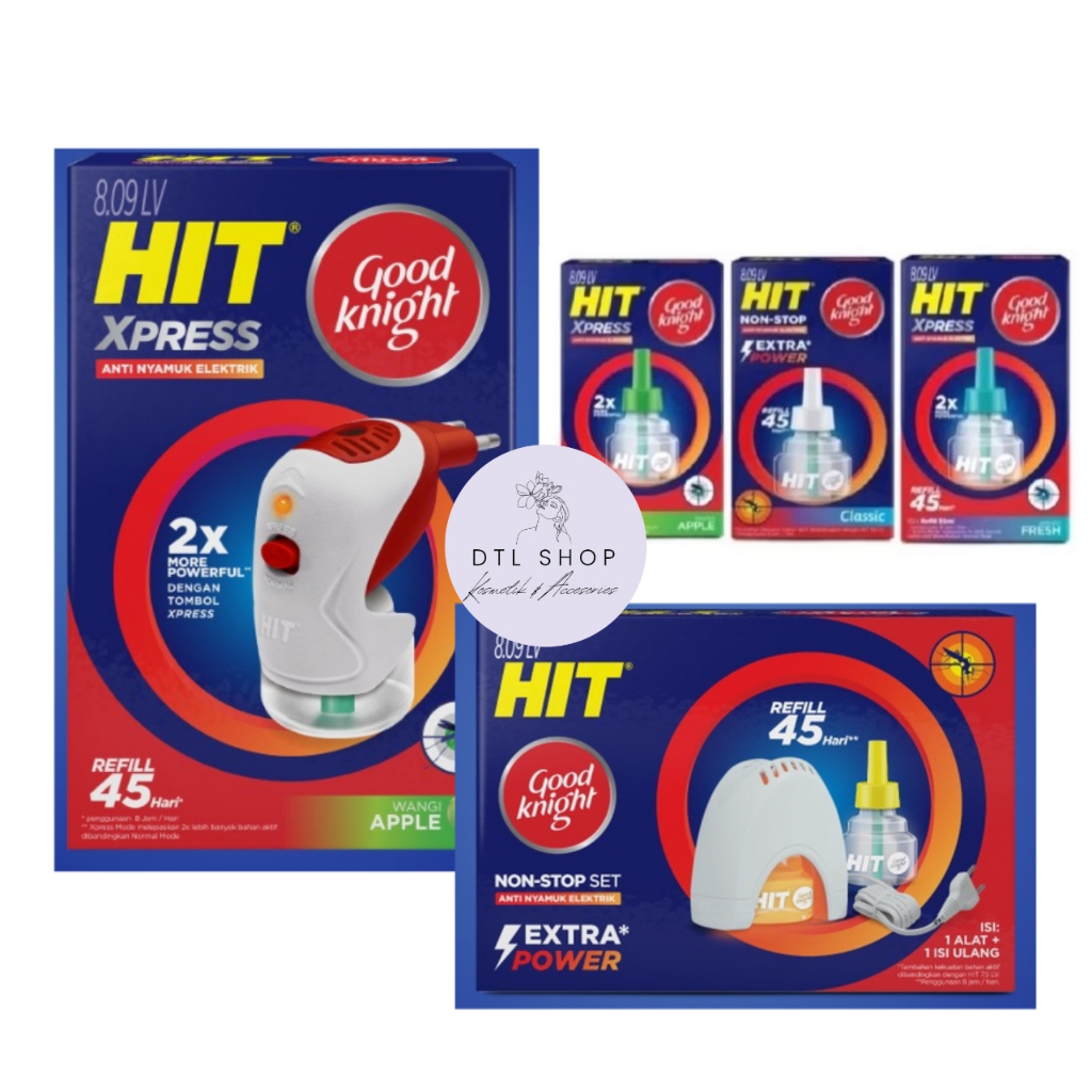 HIT Non-Stop Extra Power | Hit Good Knight Xpress - anti Nyamuk Good Knight ( Alat + Refill / Refill