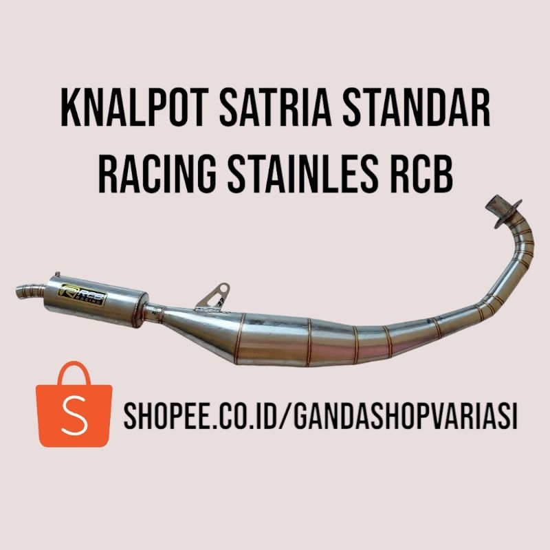 Knalpot satria 2 tak standar racing stainless RCB