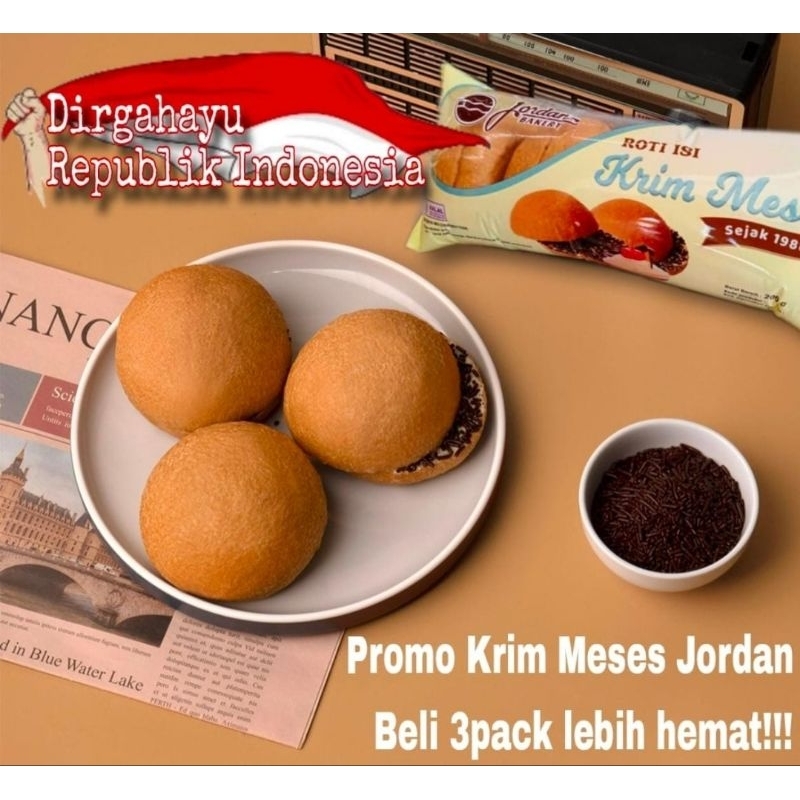 

Promo Kemerdekaan Roti Krim Isi Meses Jordan Bakery