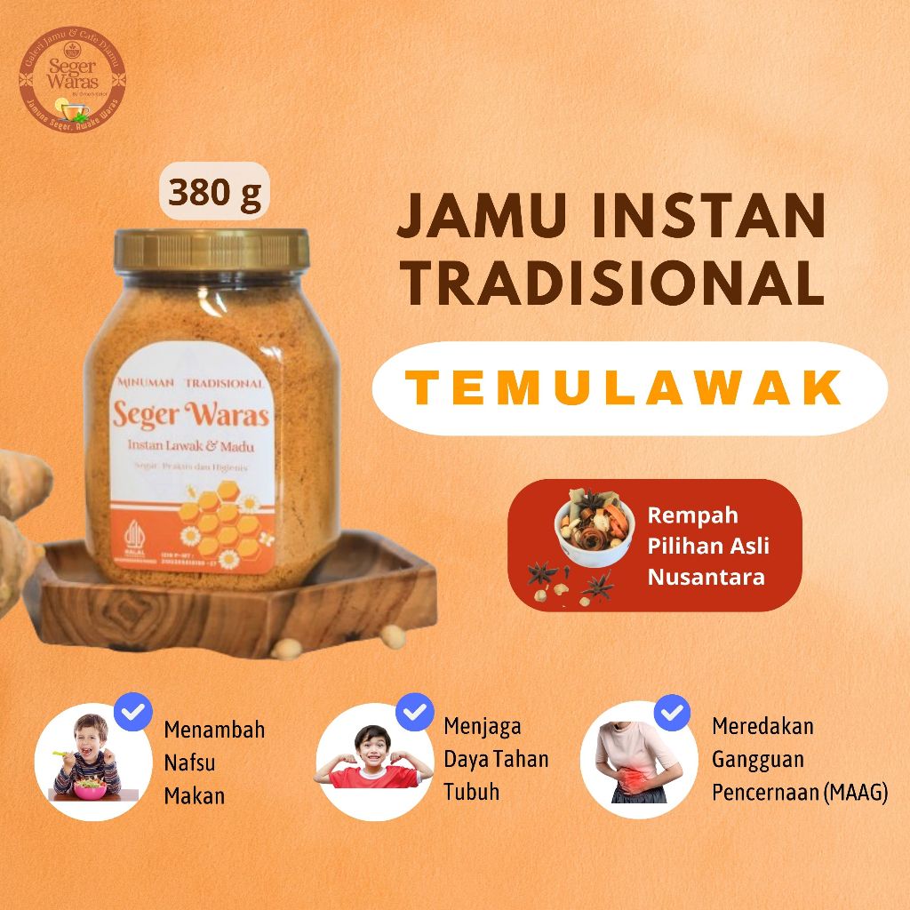 

JAMU PENAMBAH NAFSU MAKAN HERBAL TEMULAWAK WEDANG TRADISIONAL REMPAH MADU INSTAN UNTUK MENJAGA DAYA TAHAN TUBUH DAN MEREDAKAN GANGGUAN PENCERNAAN (MAAG)