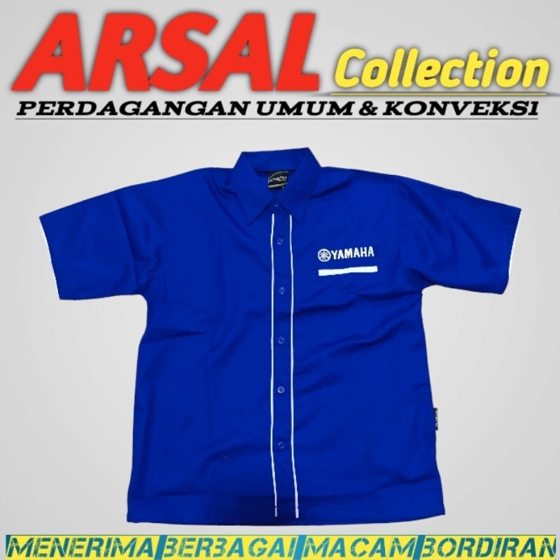 Kemeja YAMAHA Racing | Baju YAMAHA Racing | Sergama Yamaha bordir