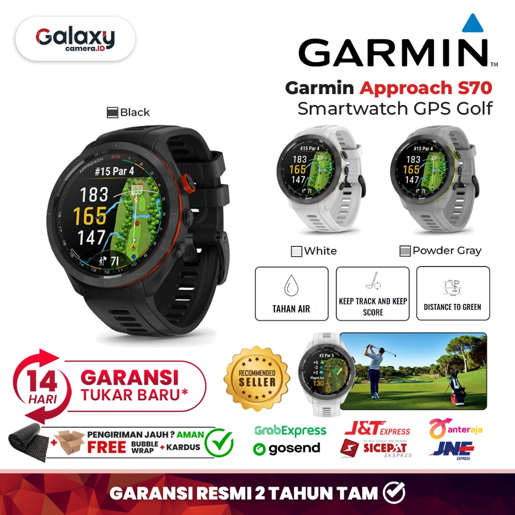 Garmin Approach S70 Smartwatch GPS Jam Tangan Golf Garansi Resmi