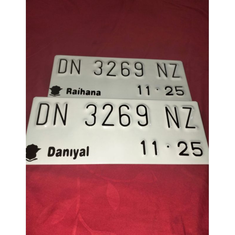 PLAT NOMOR MOTOR (font TIPIS)