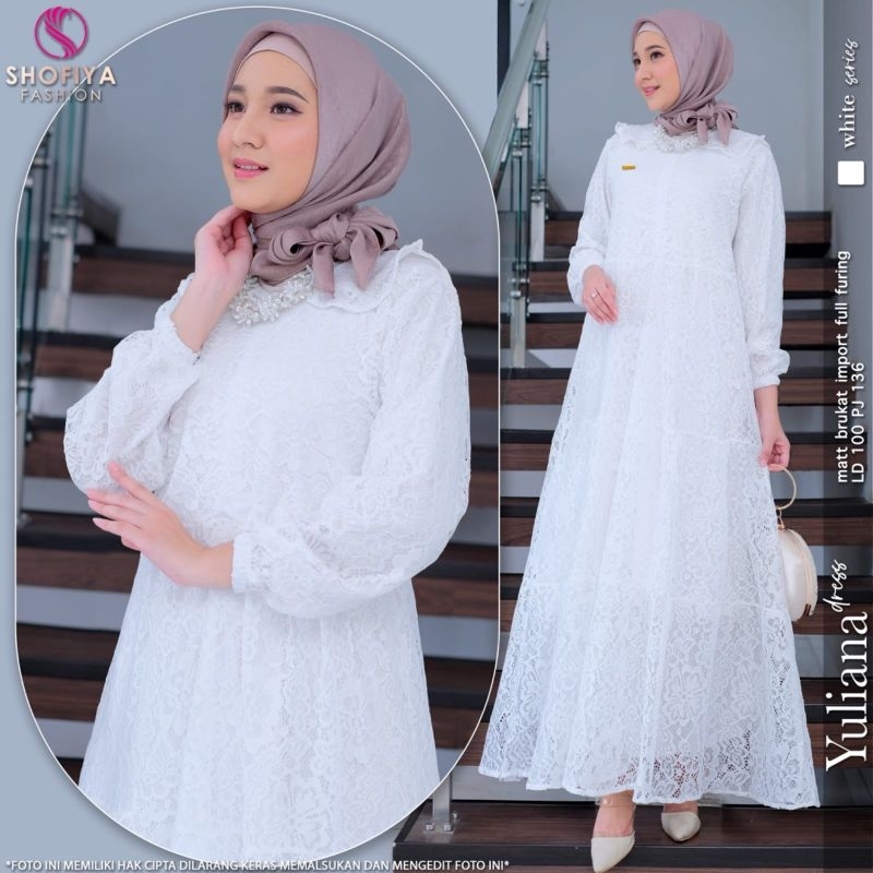 [LD 100] YULIANA DRESS MAXY GAMIS PESTA BRUKAT KONDANGAN ORI BY SHOFIYA