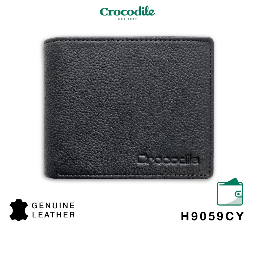 Crocodile 9059CY Dompet Pria Men Wallet LeatherOriginal Hitam