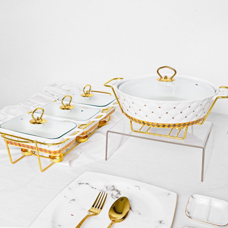 set prasmanan diamond prasmanan keramik 3 kotak dan 1 bulat