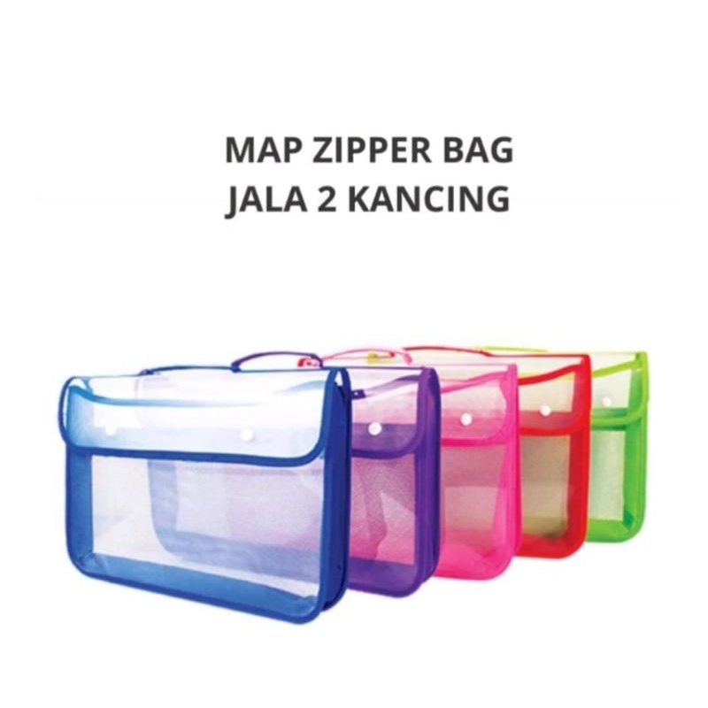 

Tas 2 kancing / school Bag folio/ document bag/map jaia /Zipper bag
