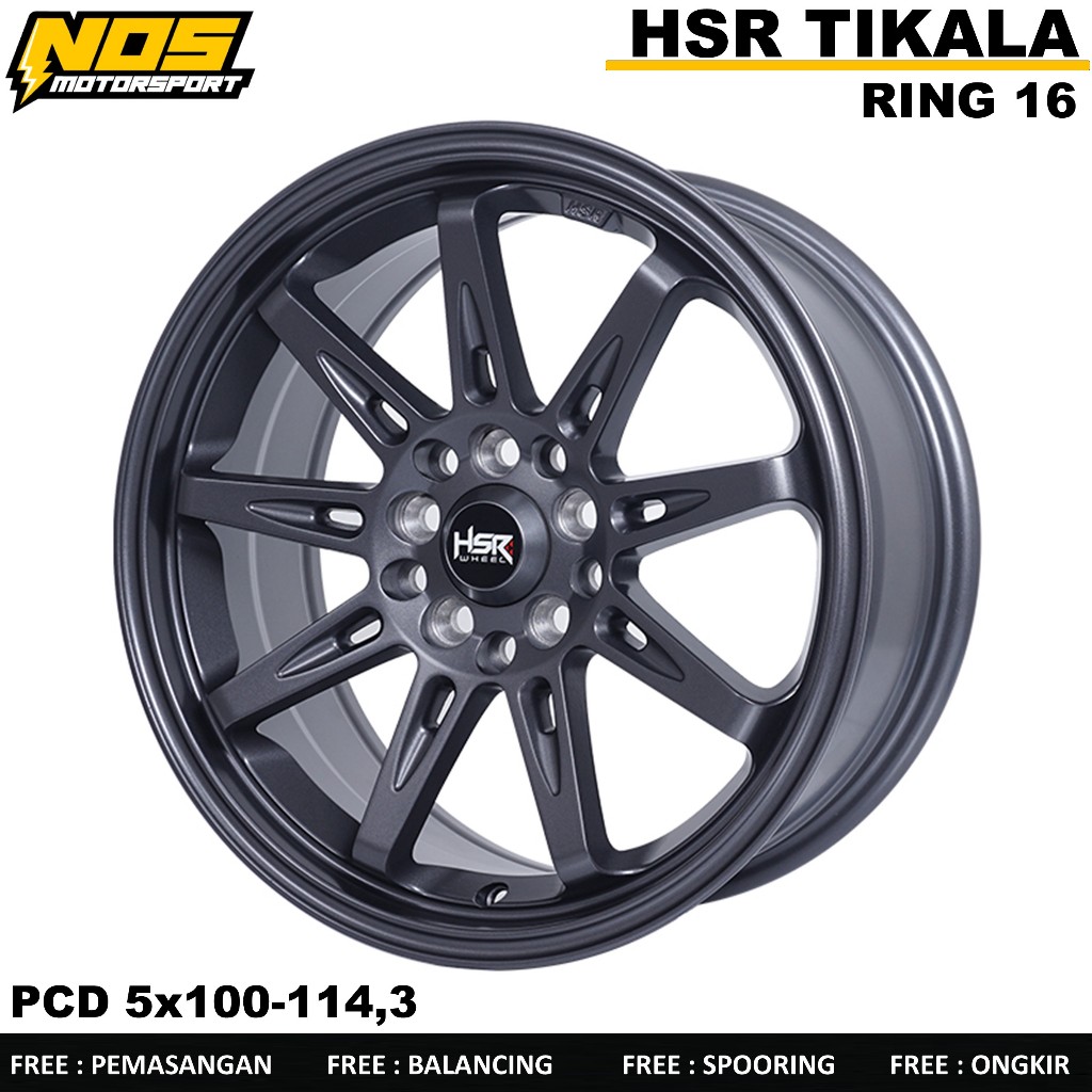 Velg mobil ertiga, xl07 hsr tikala r16 lubang 5 waena grey, hitam bronze lebar 7 et 42