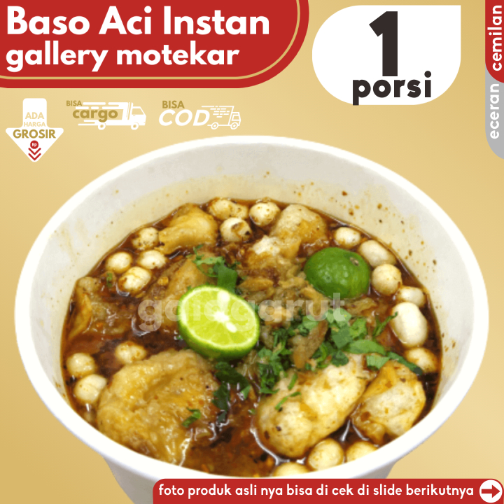 

Baso Aci Instan Gallery Motekar 1Pcs Khas Garut by GG (Bisa COD/Grosir/Kargo)