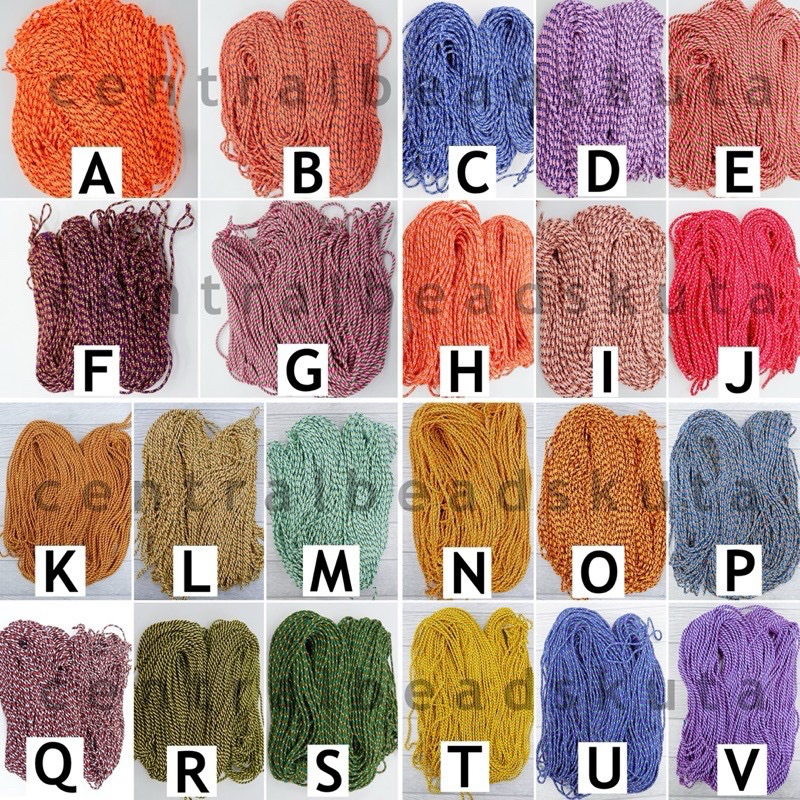 Tali perusik 2mm per roll - Tali gelang - Tali Paracord