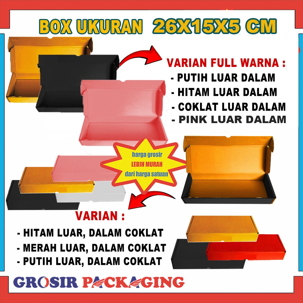 

Box 26x15x5cm (LS)/Box Hampers/Kardus/Kemasan Polos/Karton
