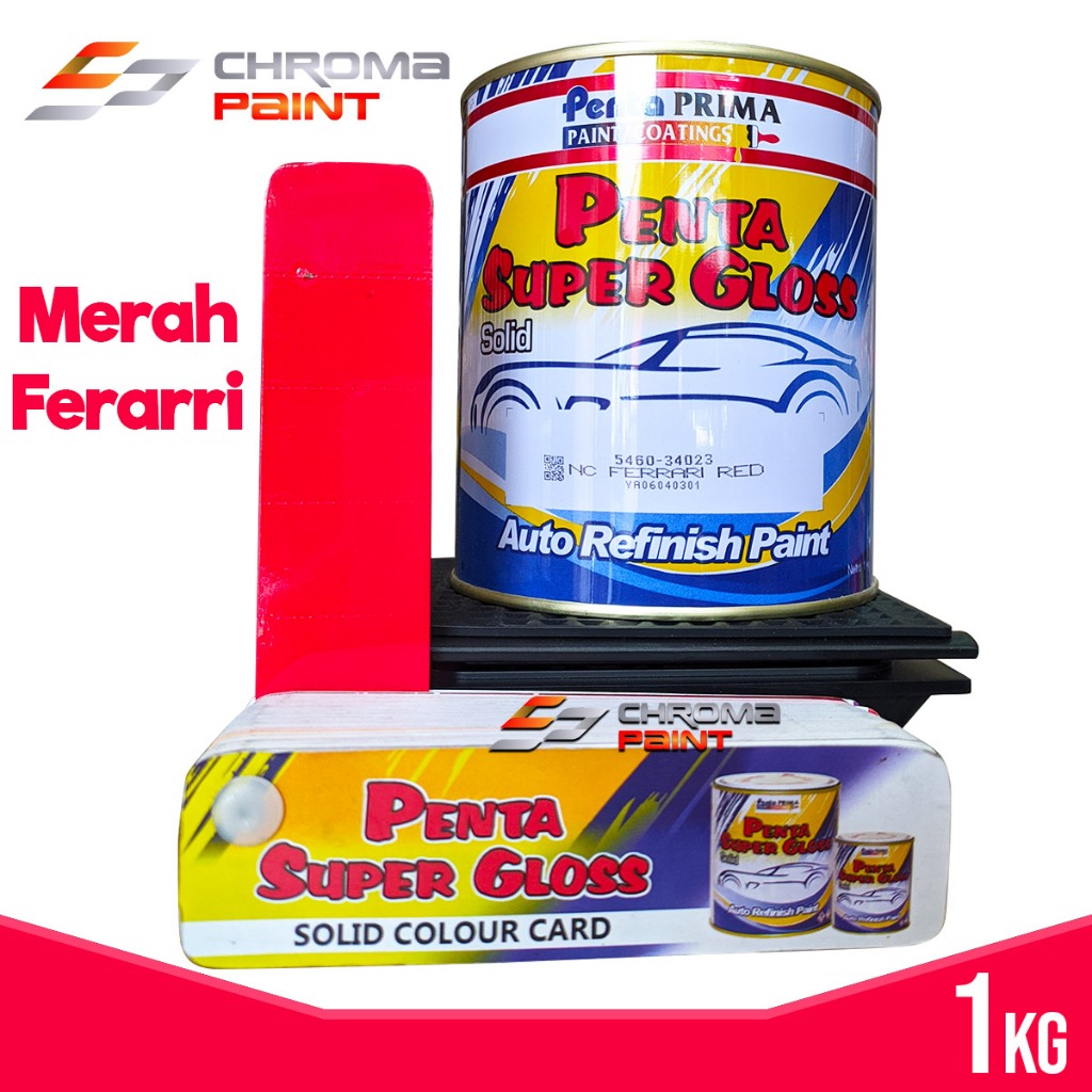 Cat Penta Super Gloss NC Ferrari Red - Merah Ferari - Cat Mobil, Motor, dan Sepeda
