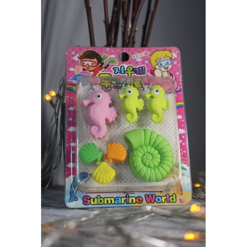 

Penghapus Desain Karakter Lucu || Penghapus Desain Hewan Laut || Cute Design Submarine Eraser