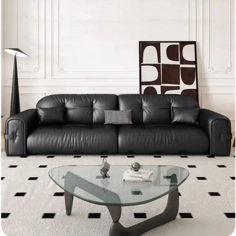 sofa jumbo 2 seater minimalis bahan kulit