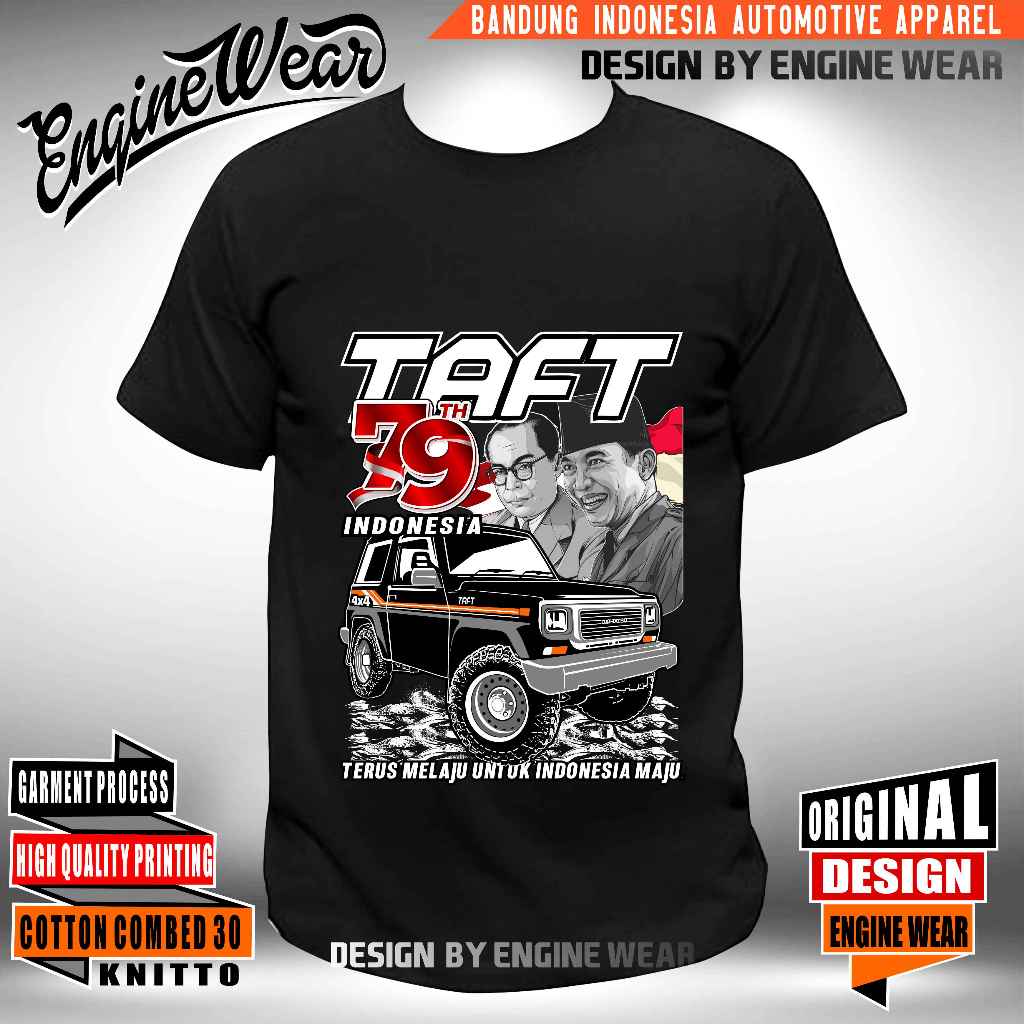 kaos taft kemerdekaan daihatsu taft GT rocky tshirt jeep kebo baju offroad otomotif 4WD mdk - Engine