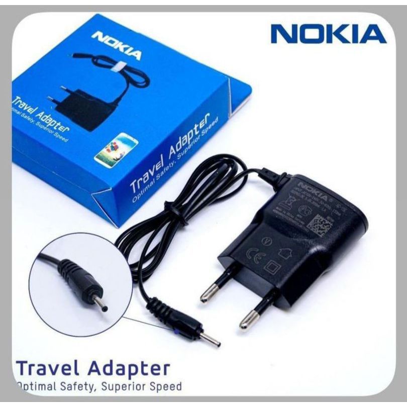 Charger Nokia Jarum Kecil Packing Dus Kualitas Bagus