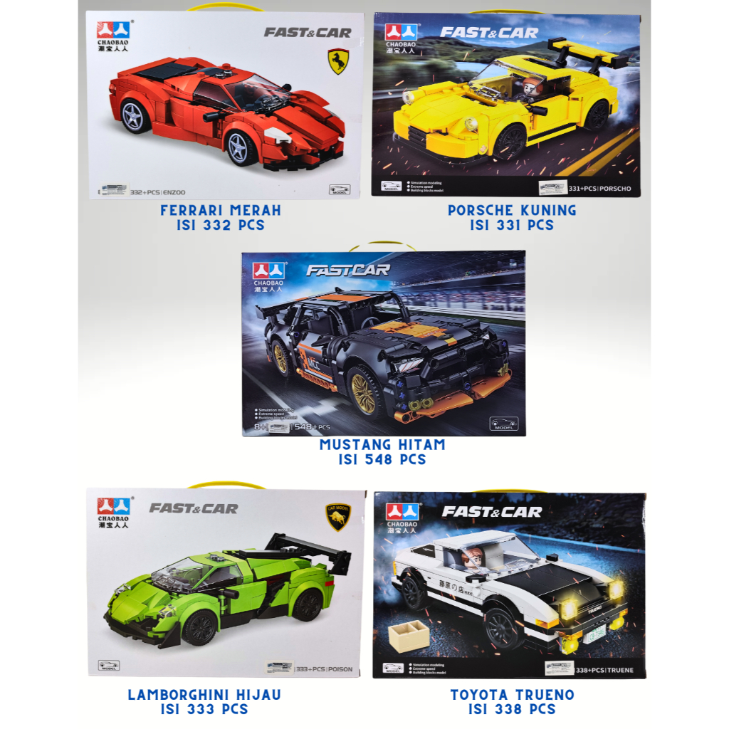Mainan Balok Bricks Mobil Sport Sport Car Chaobao