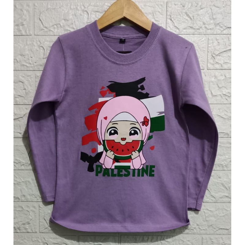 Kaos Nineteen Baju Anak Perempuan Palestine bahan premium